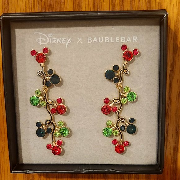 Disney X BAUBLEBAR Mickey Mouse Christmas Earrings - Picture 1 of 1